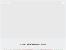 Tablet Screenshot of hilowomansclub.org